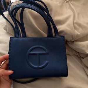 Telfar Small Shopping Bag in Navy